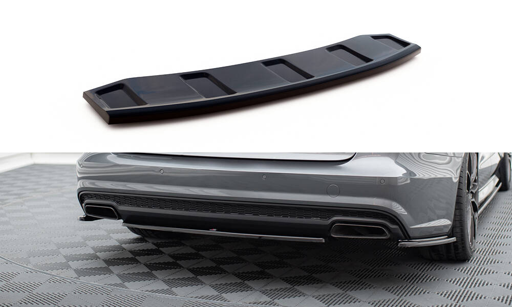Heckansatz Audi A6 / A6 C7 S-line/ S6 C7 Facelift schwarz Hochglanz