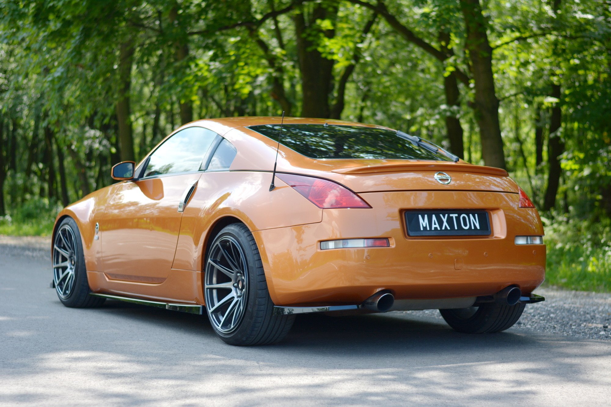 Heck Ansatz Flaps Diffusor fürNissan 350Z schwarz Hochglanz