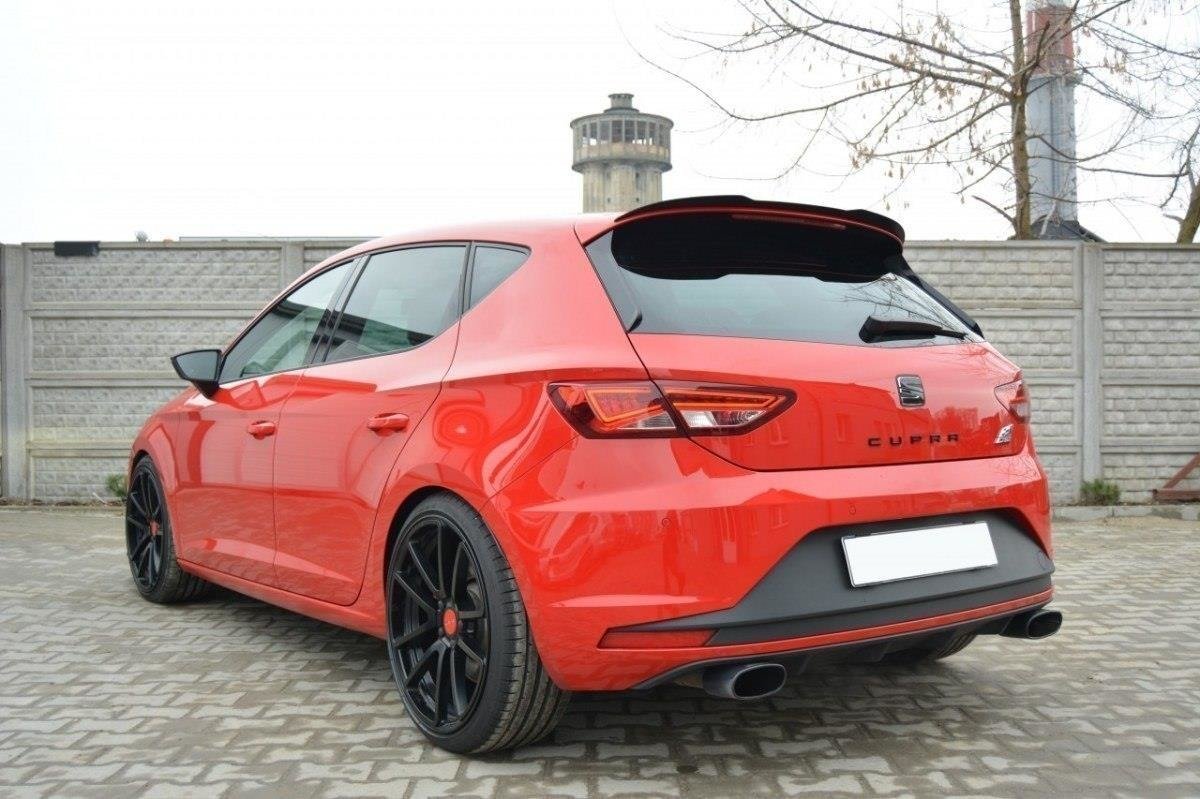 Spoiler CAP V.2 für Seat Leon Cupra Hatchback Mk3 schwarz Hochglanz
