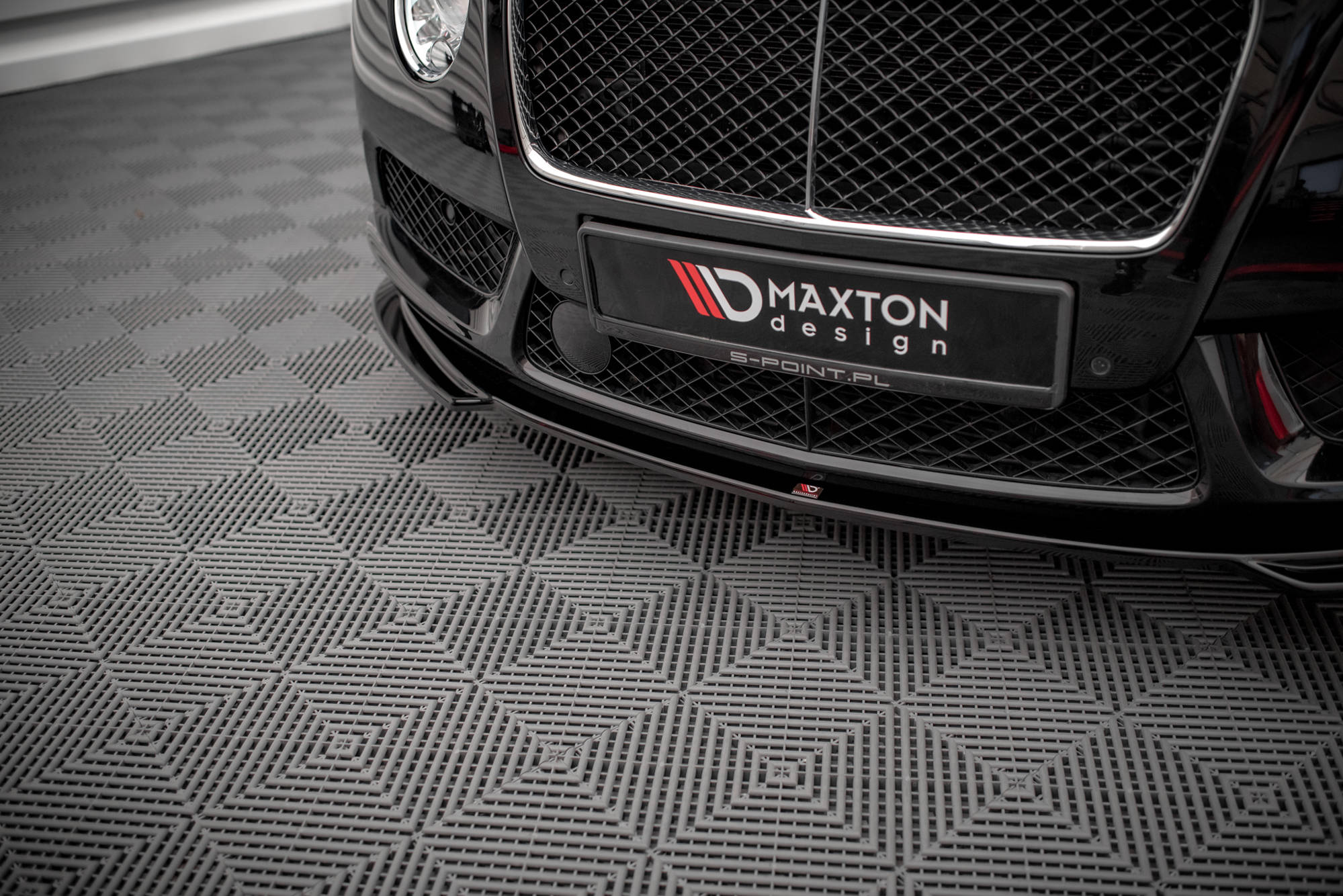 Frontlippe V.2 passend für Bentley Continental GT V8 S Mk2 schwarz Hochglanz