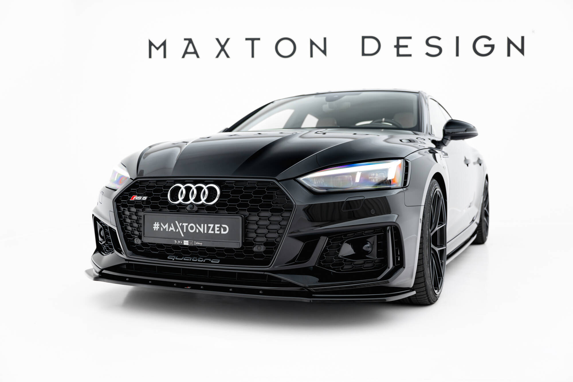 Front Ansatz V.1 für Audi RS5 Coupe / Sportback F5 schwarz Hochglanz
