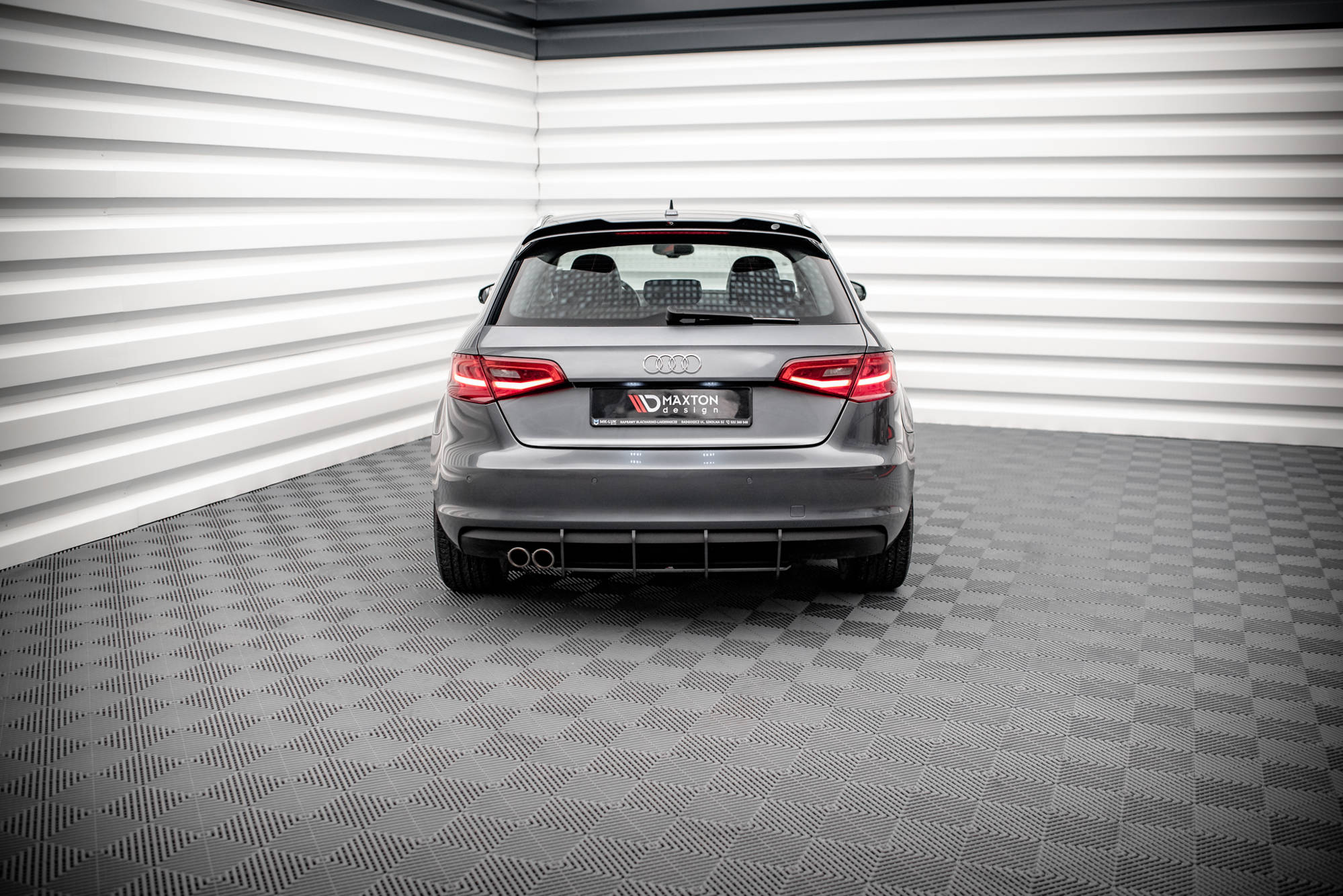 Street Pro Heckschürze Heck Ansatz Diffusor passend für Audi A3 Sportback 8V