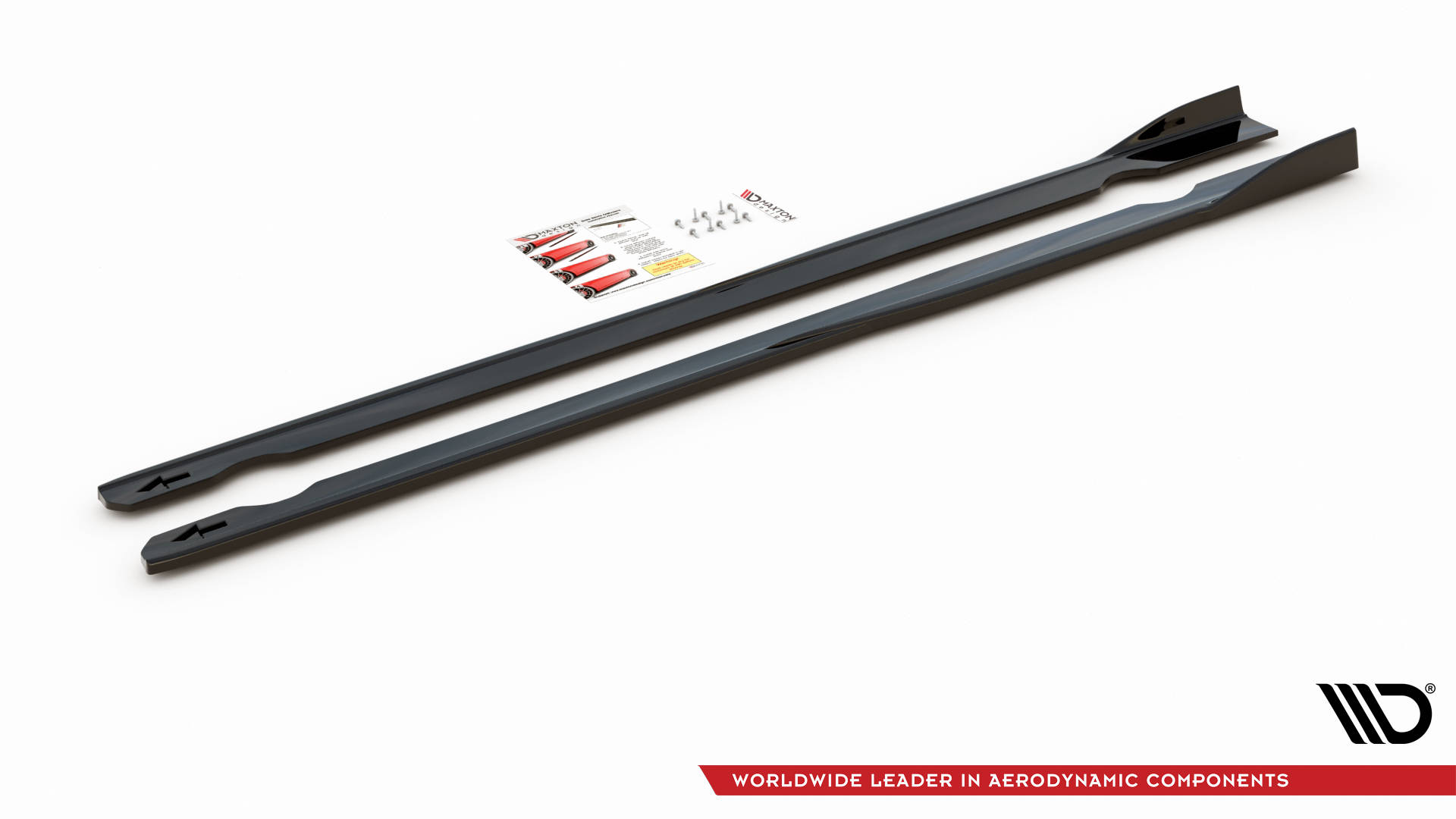 Street+ Seitenschweller Leisten V.2 passend für VW Golf R / R-Line Mk7 schwarz Hochglanz