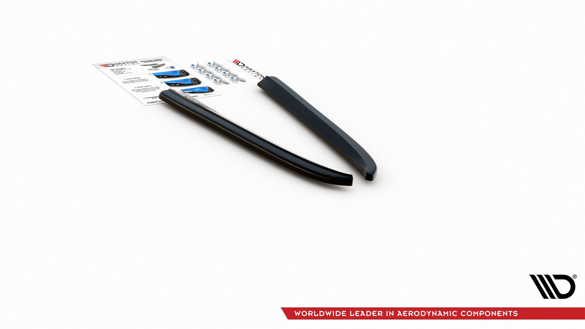 Heck Ansatz Flaps Diffusor für Jaguar XJ R-Sport X351 Facelift schwarz Hochglanz