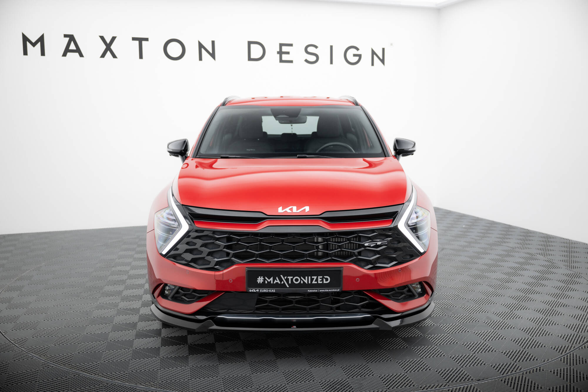 Street+ Spoilerlippe Front Ansatz V.1 passend für Kia Sportage GT-Line Mk5 schwarz Hochglanz