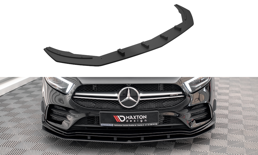 Street Pro Spoilerlippe Front Ansatz passend für Mercedes A35 AMG AERO / AMG-Line W177 rot