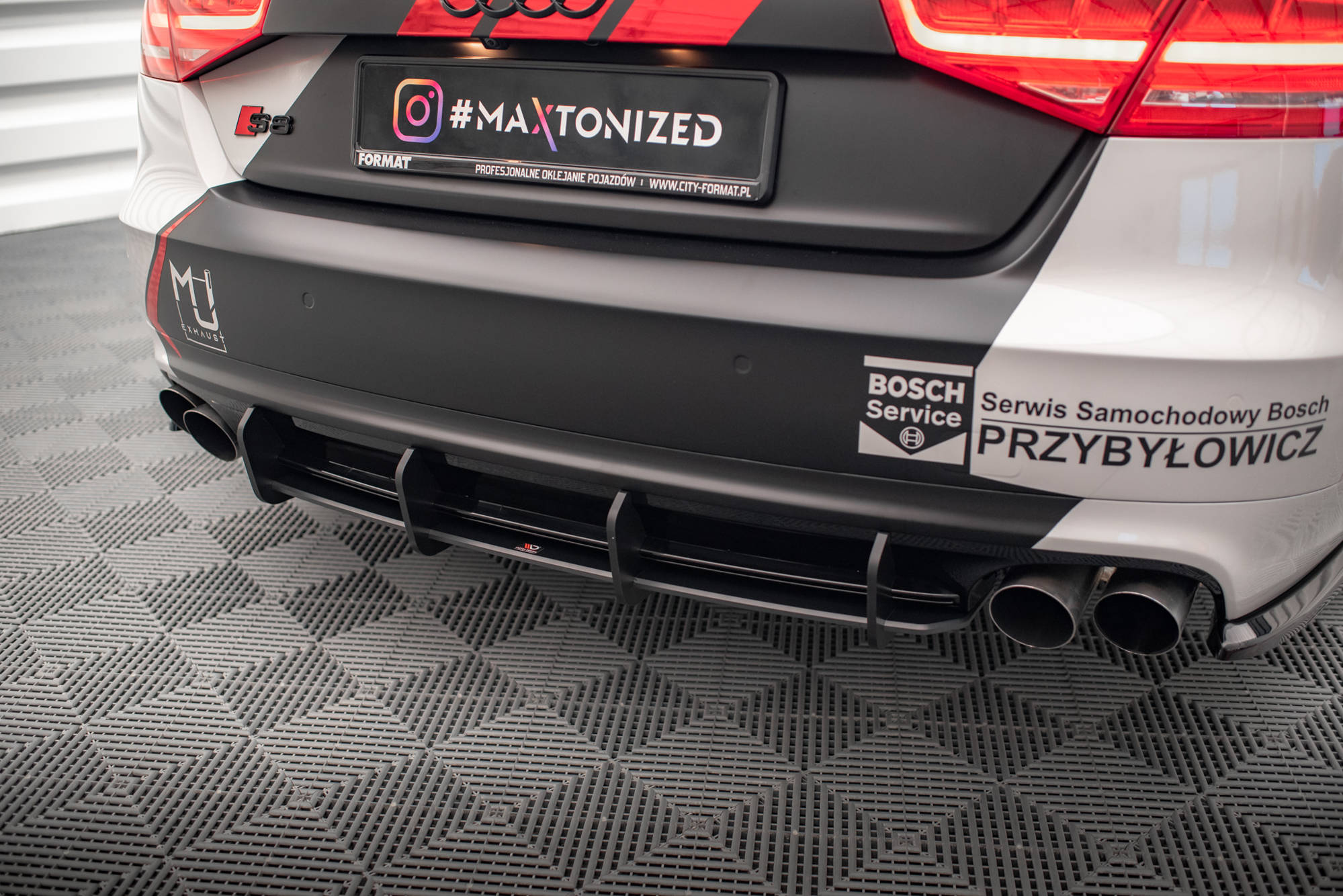 Street Pro Heckschürze Heck Ansatz Diffusor passend für Audi S8 D4