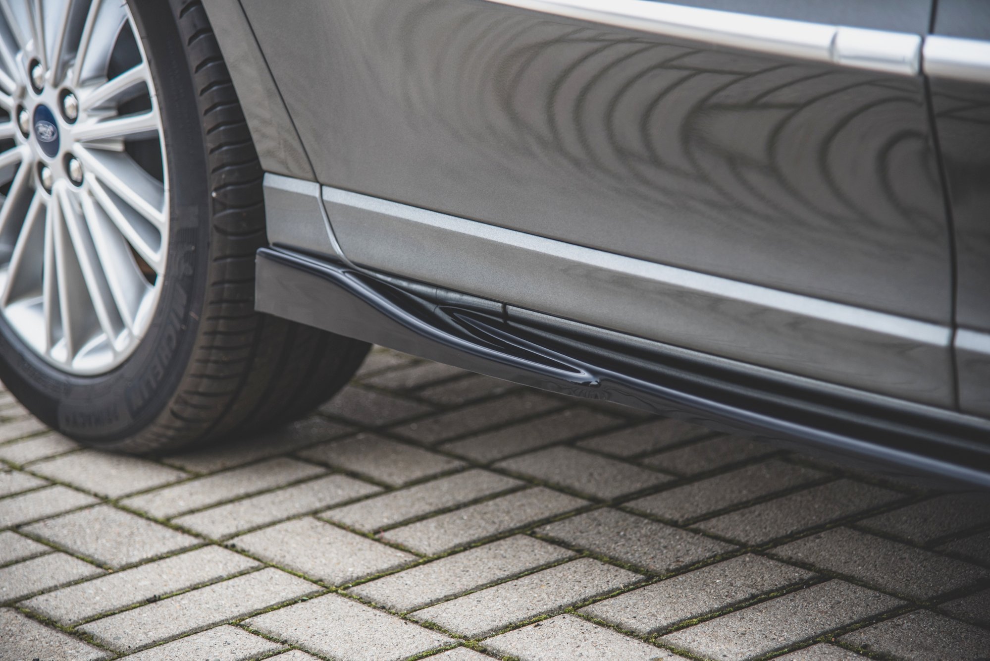 Seitenschweller Ansatz für Ford S-Max Mk2 Facelift schwarz matt