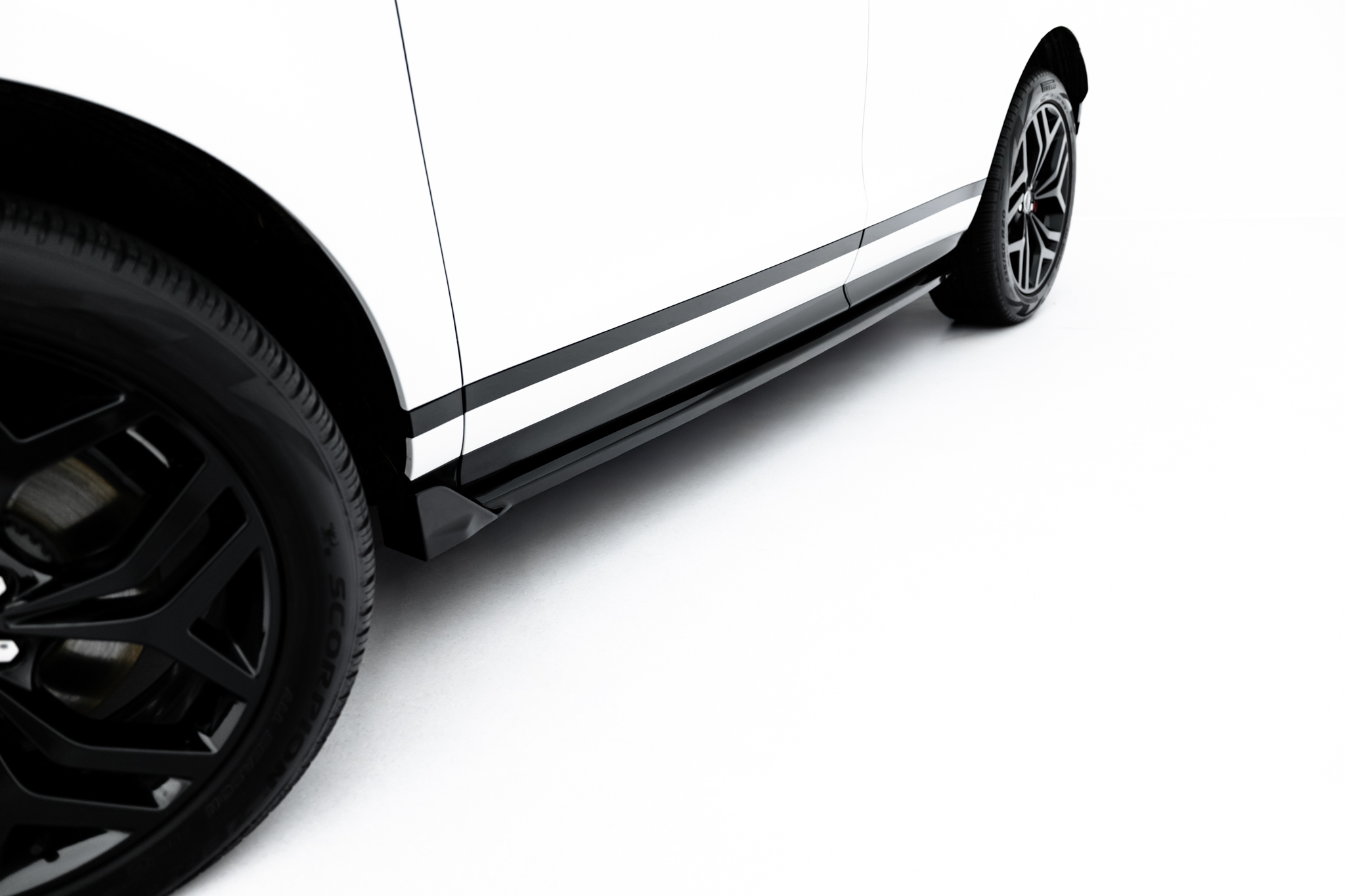 Seitenschweller Ansatz Paar passend für Land Rover Range Rover Evoque Dynamic Mk2 schwarz Hochglanz