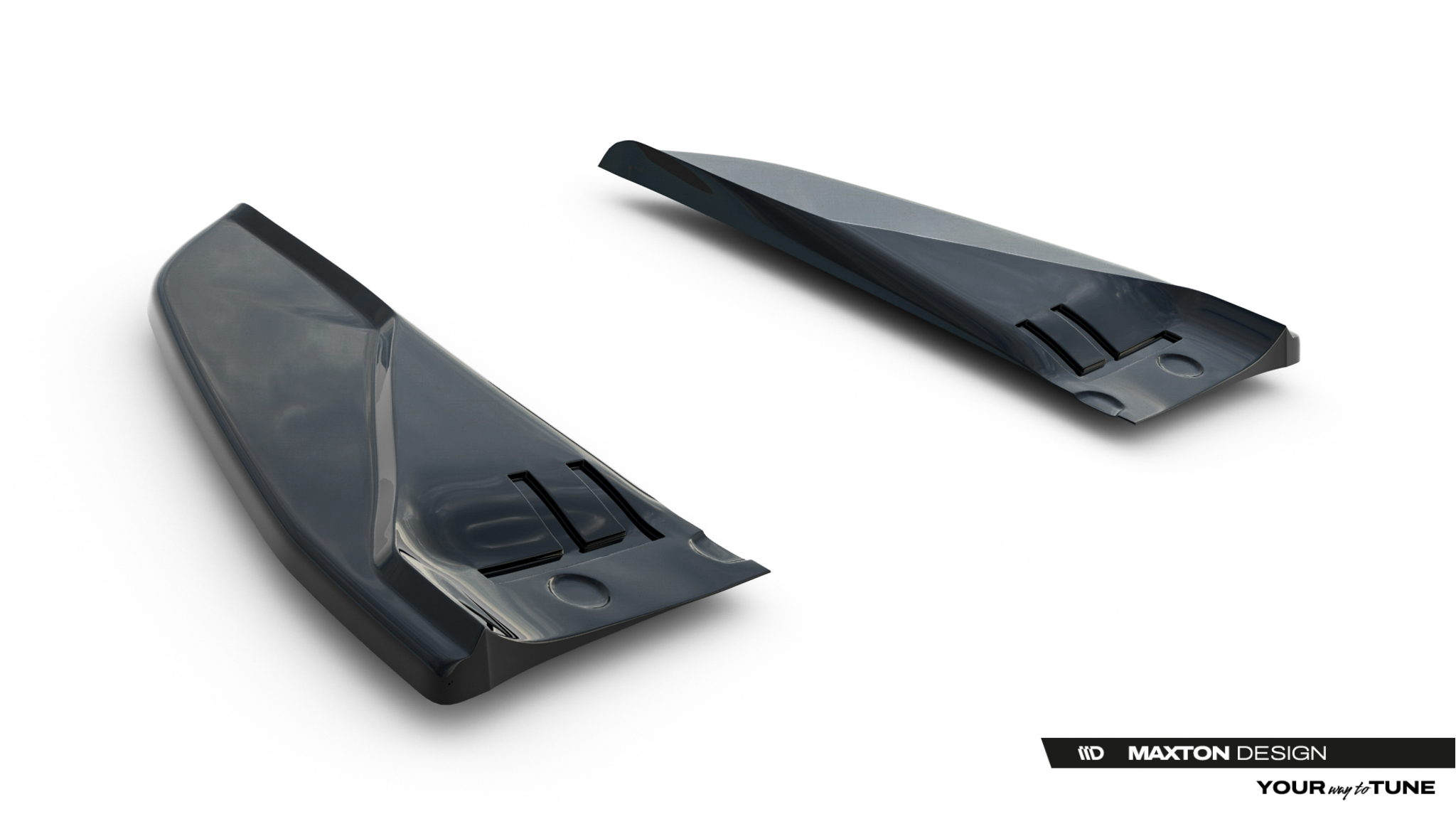 Diffusor Flaps V.1 passend für Tesla Model S Mk1 schwarz Hochglanz