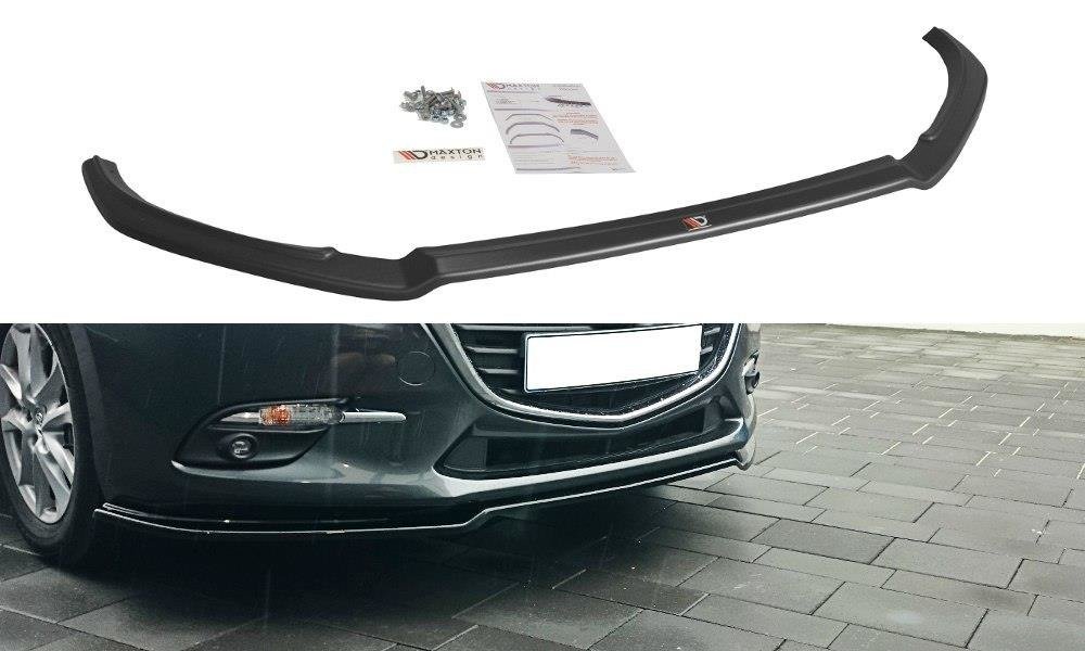 Front Ansatz für v.1 Mazda 3 BN Mk3 Facelift schwarz Hochglanz