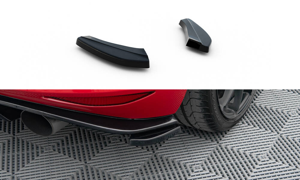 Street+ Heck Ansatz Flaps passend für VW Golf Mk7 GTI CLUBSPORT schwarz Hochglanz
