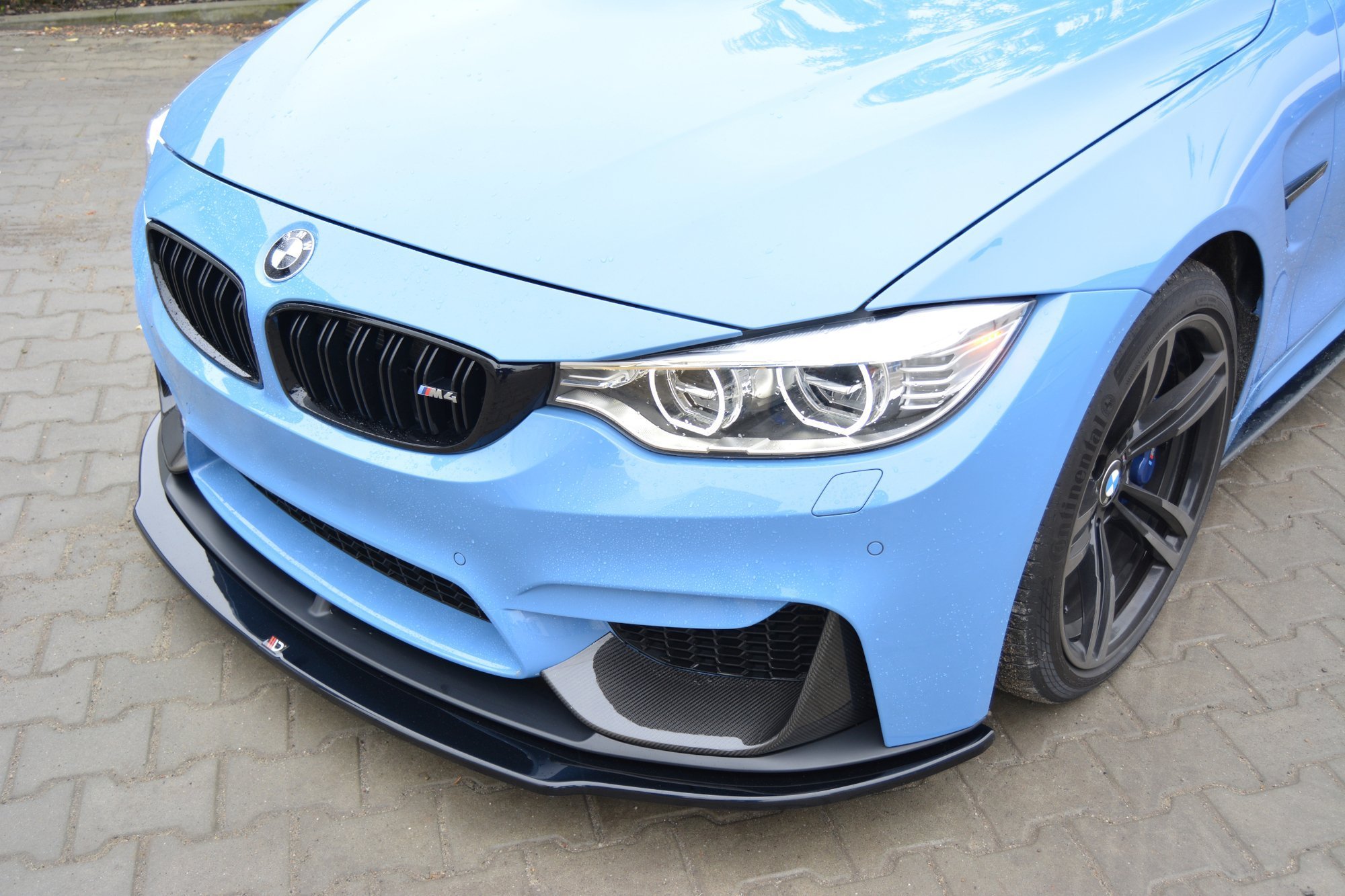 Front Ansatz für BMW M4 F82 M-performance schwarz Hochglanz