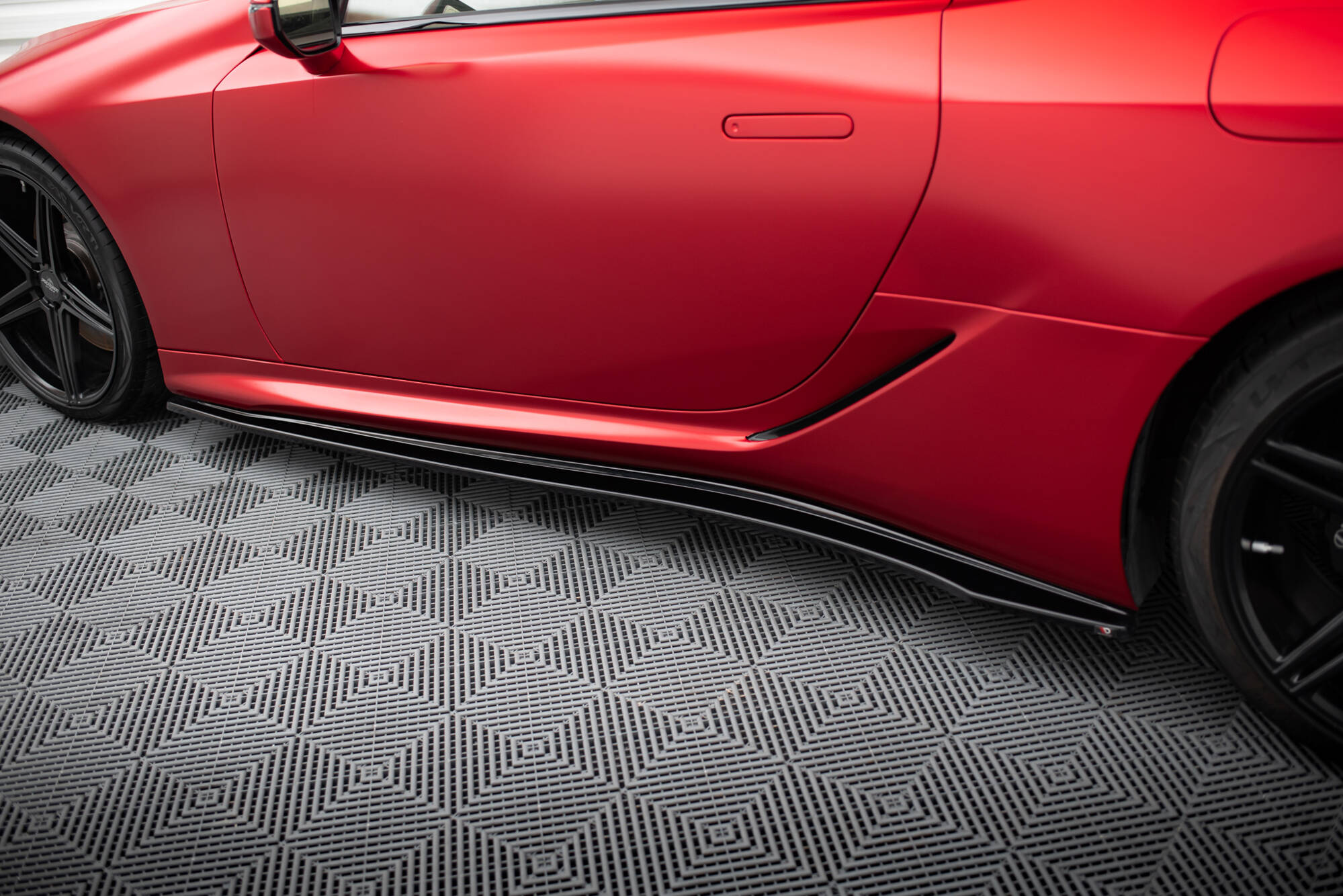 Street+ Seitenschweller Leisten passend für Lexus LC 500 schwarz Hochglanz