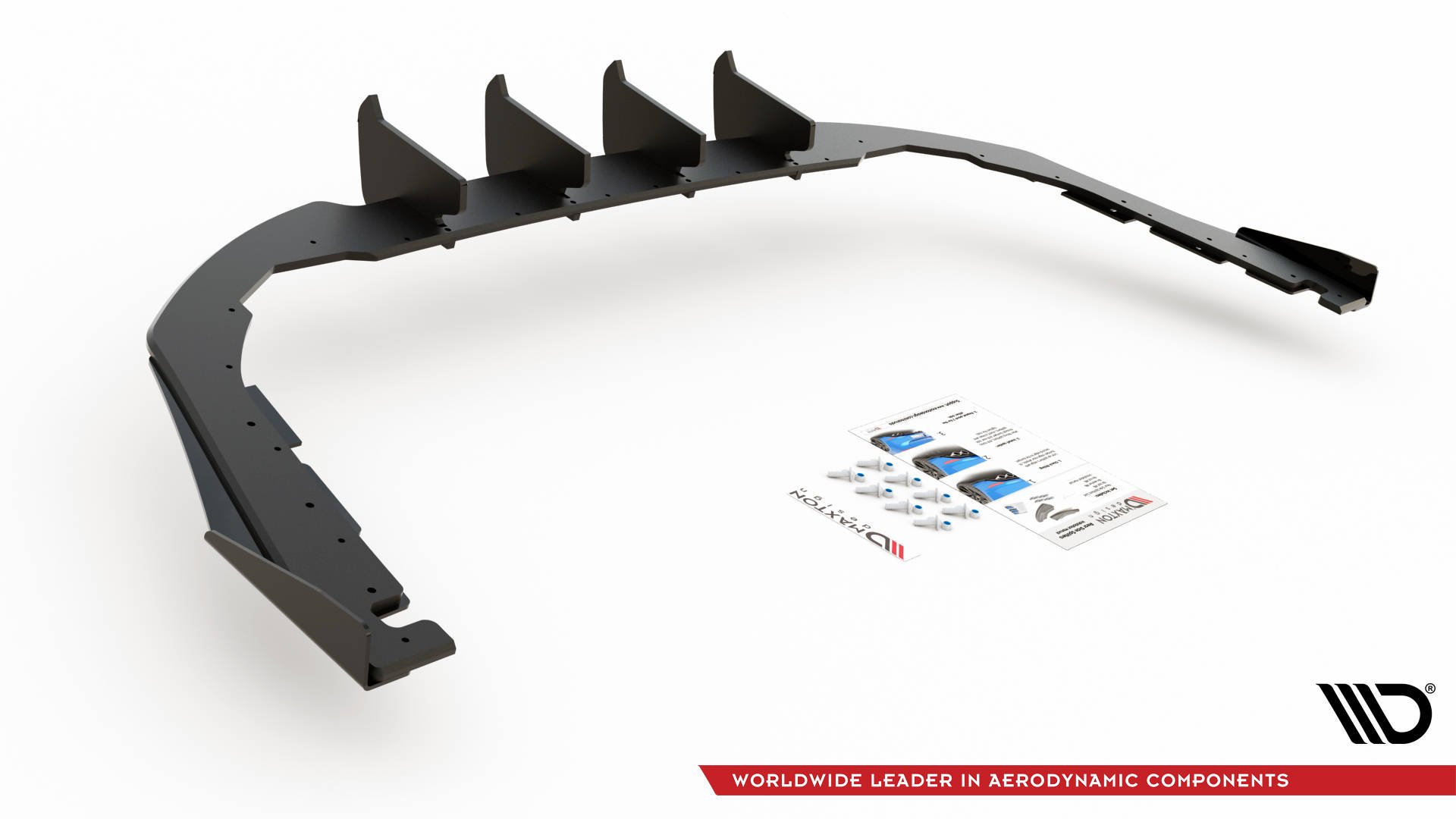 Street Pro Heck Ansatz Diffusor + Flaps passend für VW Arteon R-Line Limousine / Shooting Brake Mk1 schwarz Hochglanz