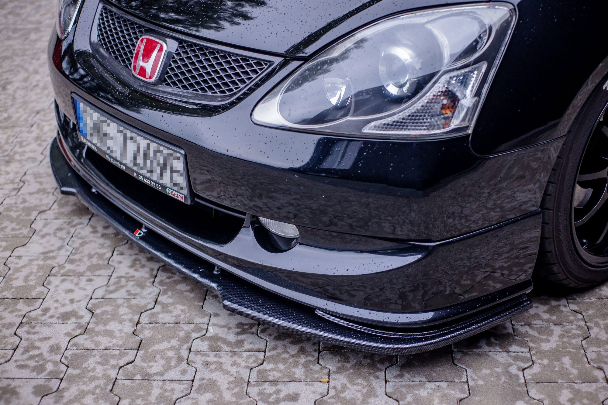 Front Ansatz V.1 für HONDA CIVIC EP3 MK7 TYPE-R/S FACELIFT schwarz Hochglanz