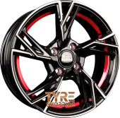 MAM MAM RS5 Black Front Polish Red Inside (BFPRI) Einteilig 16 Zoll