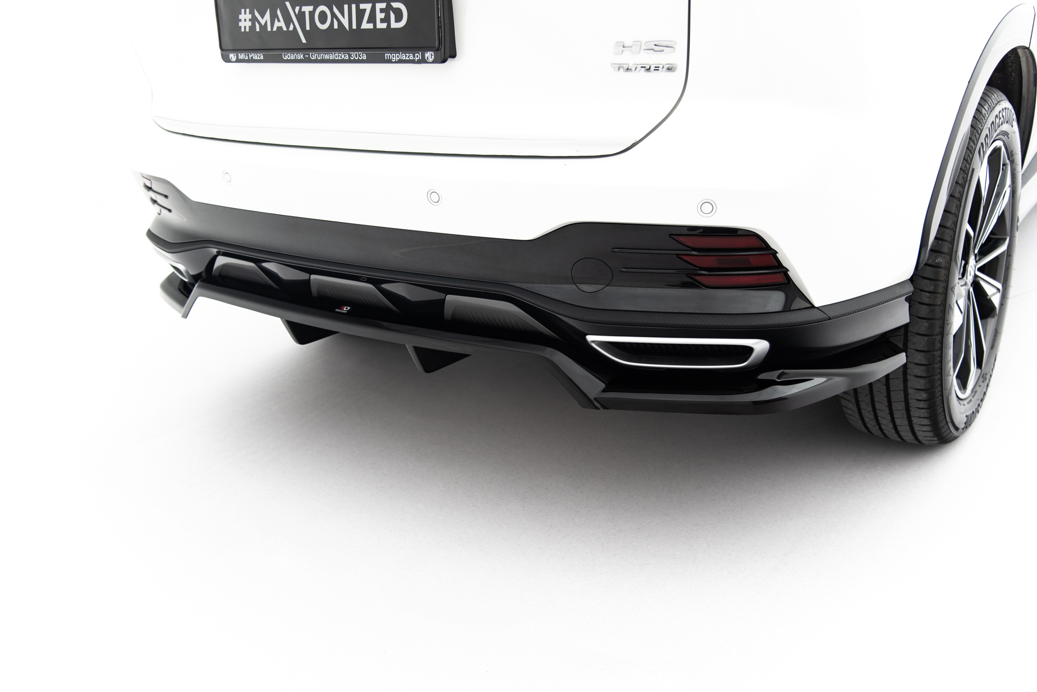 Diffusor Heckansatz passend für MG HS Mk2 schwarz Hochglanz