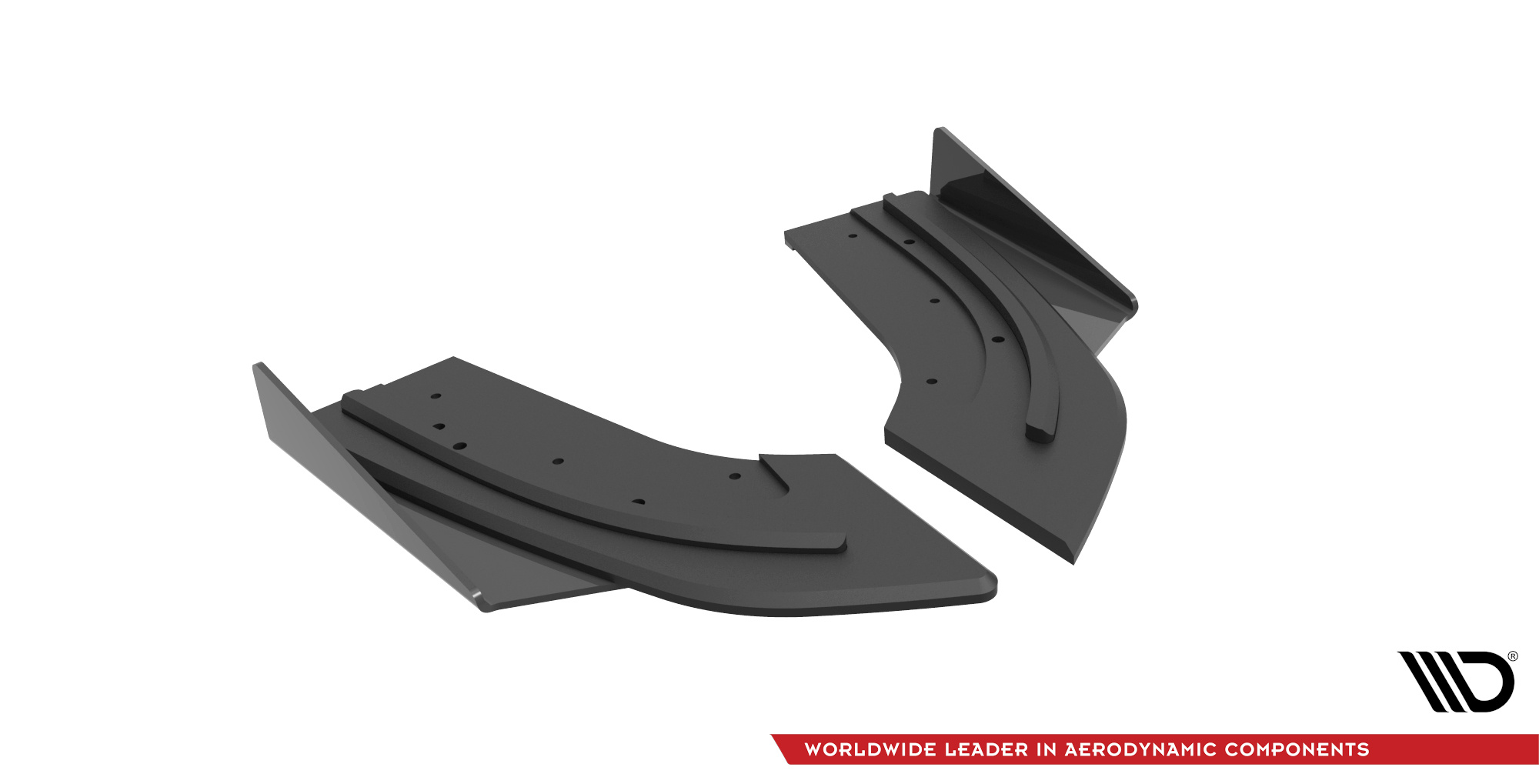 Street Pro Heck Ansatz Flaps passend für Mazda 3 MPS Mk1 rot+ Hochglanz Flaps