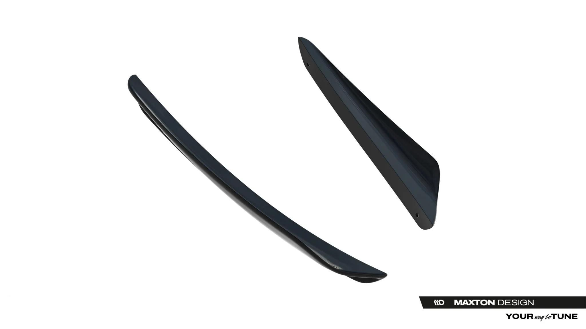 Stoßstangen Flaps Wings vorne Canards passend für Skoda Kodiaq RS Mk2 schwarz matt