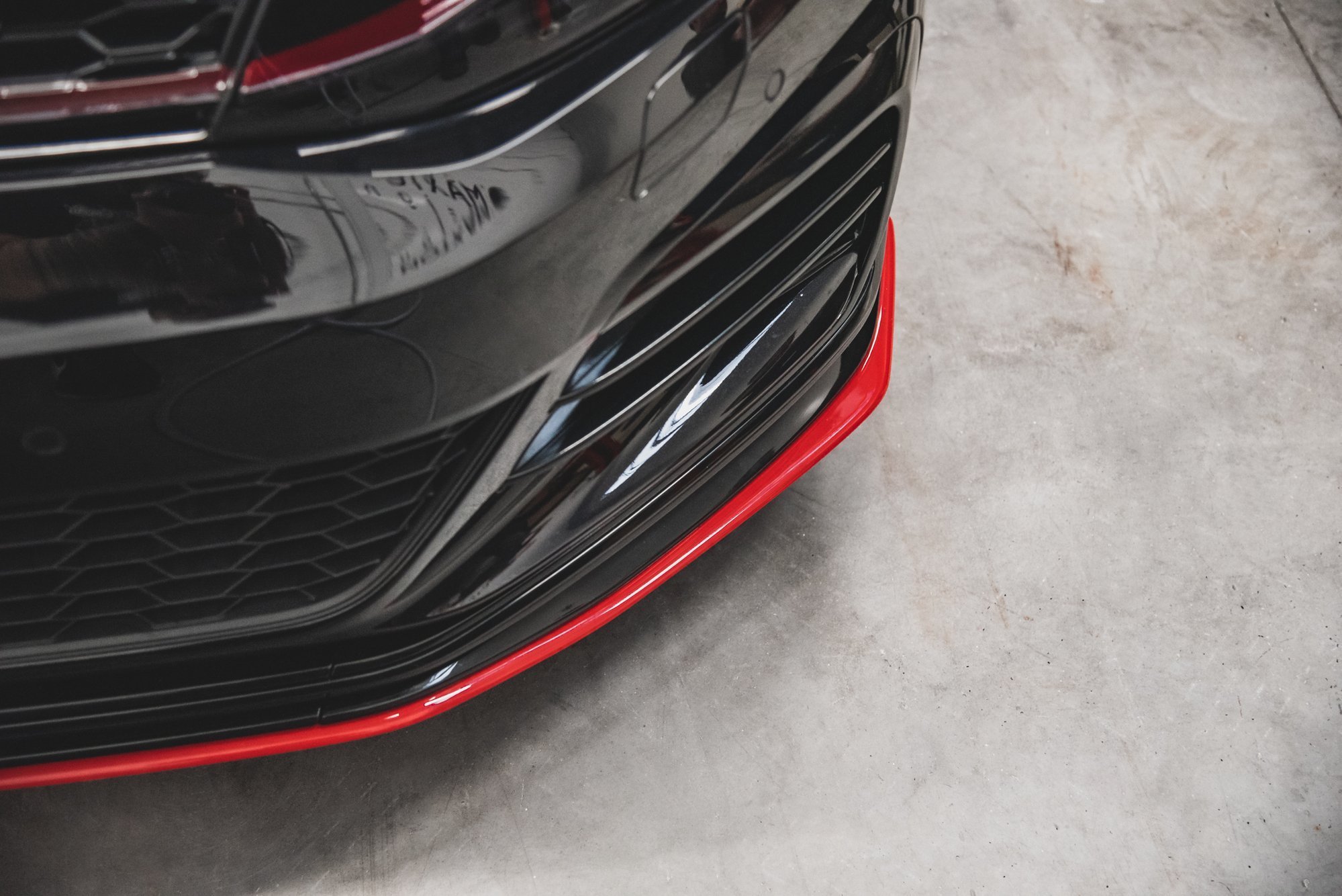 Front Ansatz für VW Golf 7 GTI TCR schwarz Hochglanz