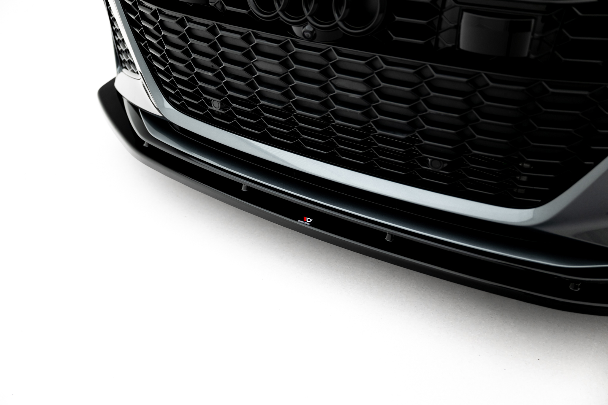 Front Ansatz V.2 für Audi RS6 C8 / C8 Facelift schwarz Hochglanz