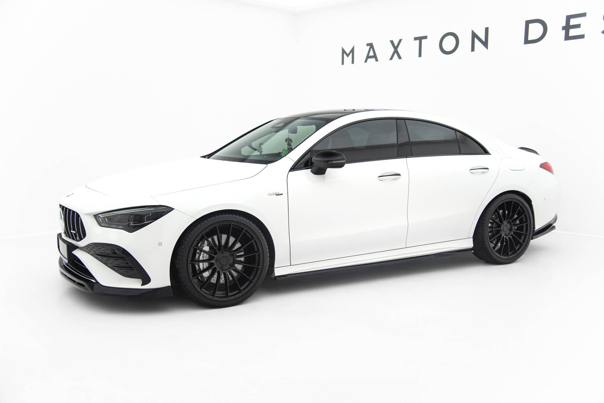 Street+ Seitenschweller Leisten passend für Mercedes-AMG CLA 35 / 45 Coupe / Shooting Brake C118 FL / X118 FL schwarz Hochglanz