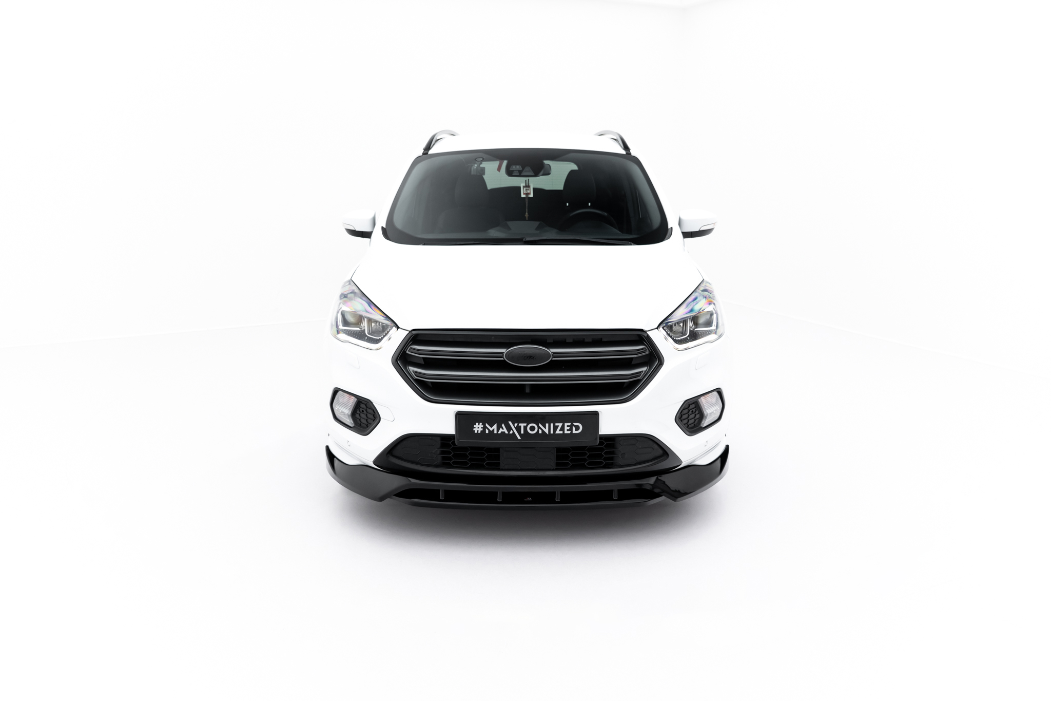 Street+ Spoilerlippe Front Ansatz passend für Ford Kuga ST-Line Mk2 FL schwarz Hochglanz