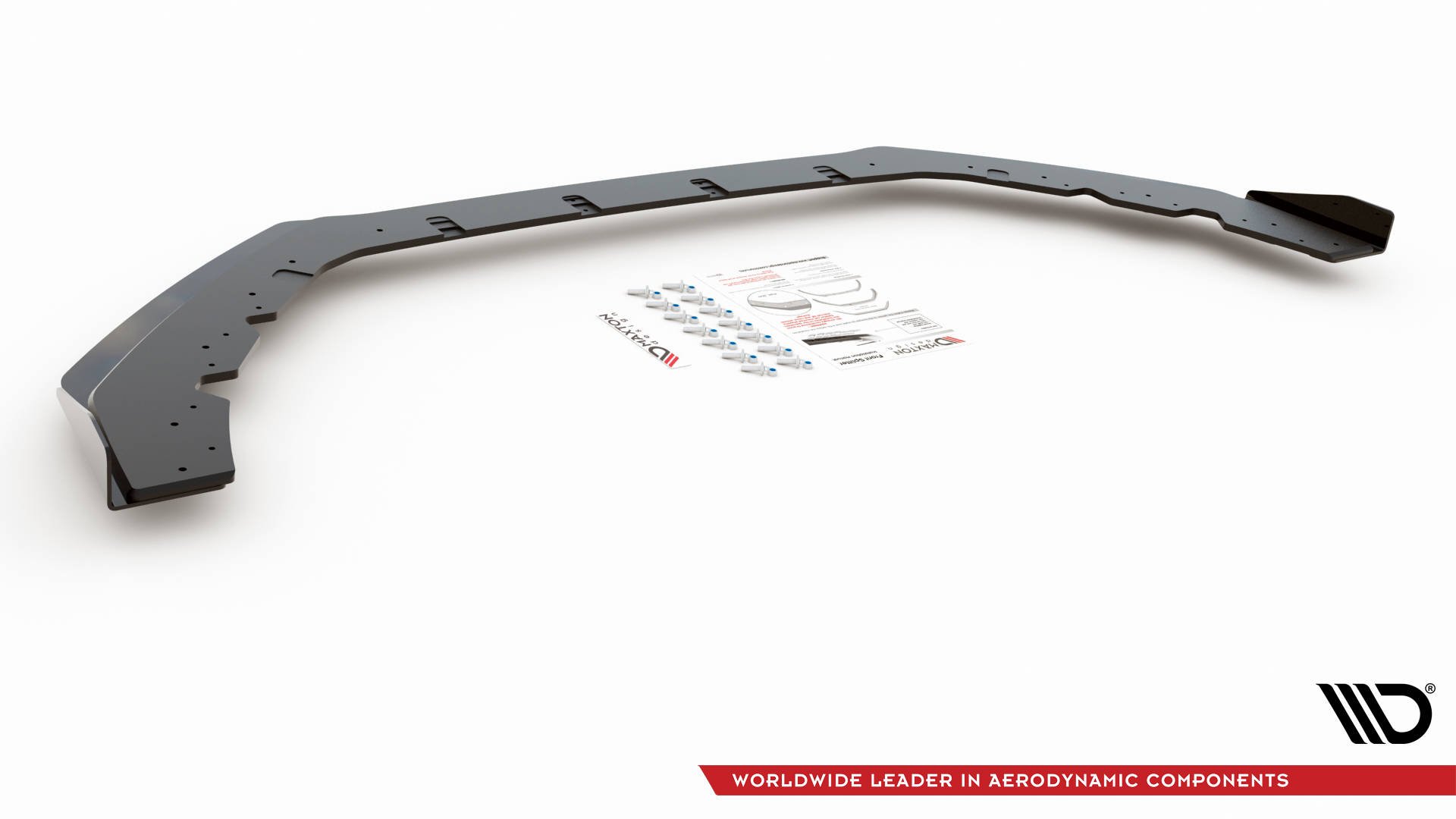 Street Pro Spoilerlippe Front Ansatz + Flaps passend für Ford Focus RS Mk3 rot+ Hochglanz Flaps