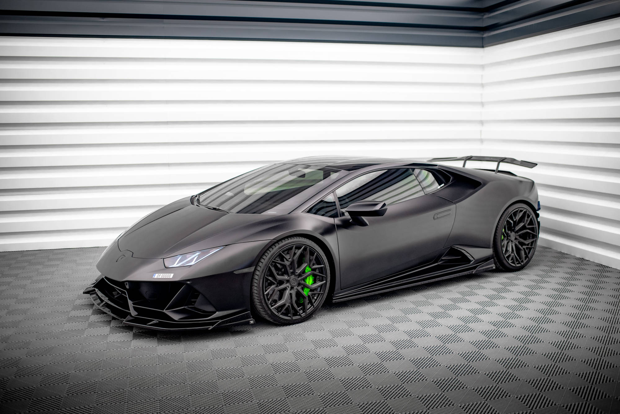 Seitenschweller Ansatz Paar passend für Lamborghini Huracan EVO schwarz Hochglanz