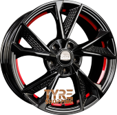 MAM MAM RS6 Black Painted Red Inside (BPRI) Einteilig 17 Zoll