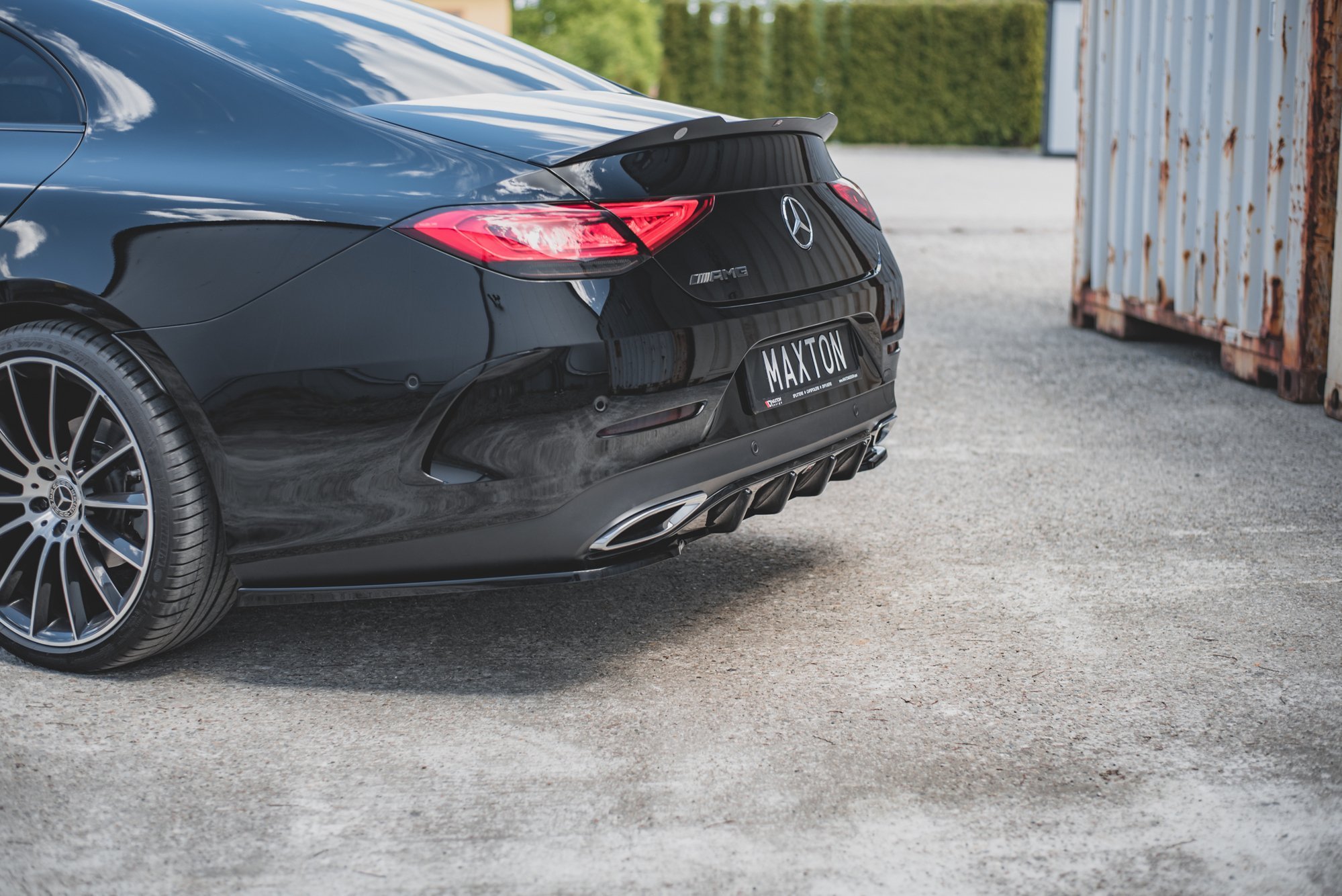 Heckansatz Mercedes-Benz CLS AMG-Line C257 schwarz Hochglanz