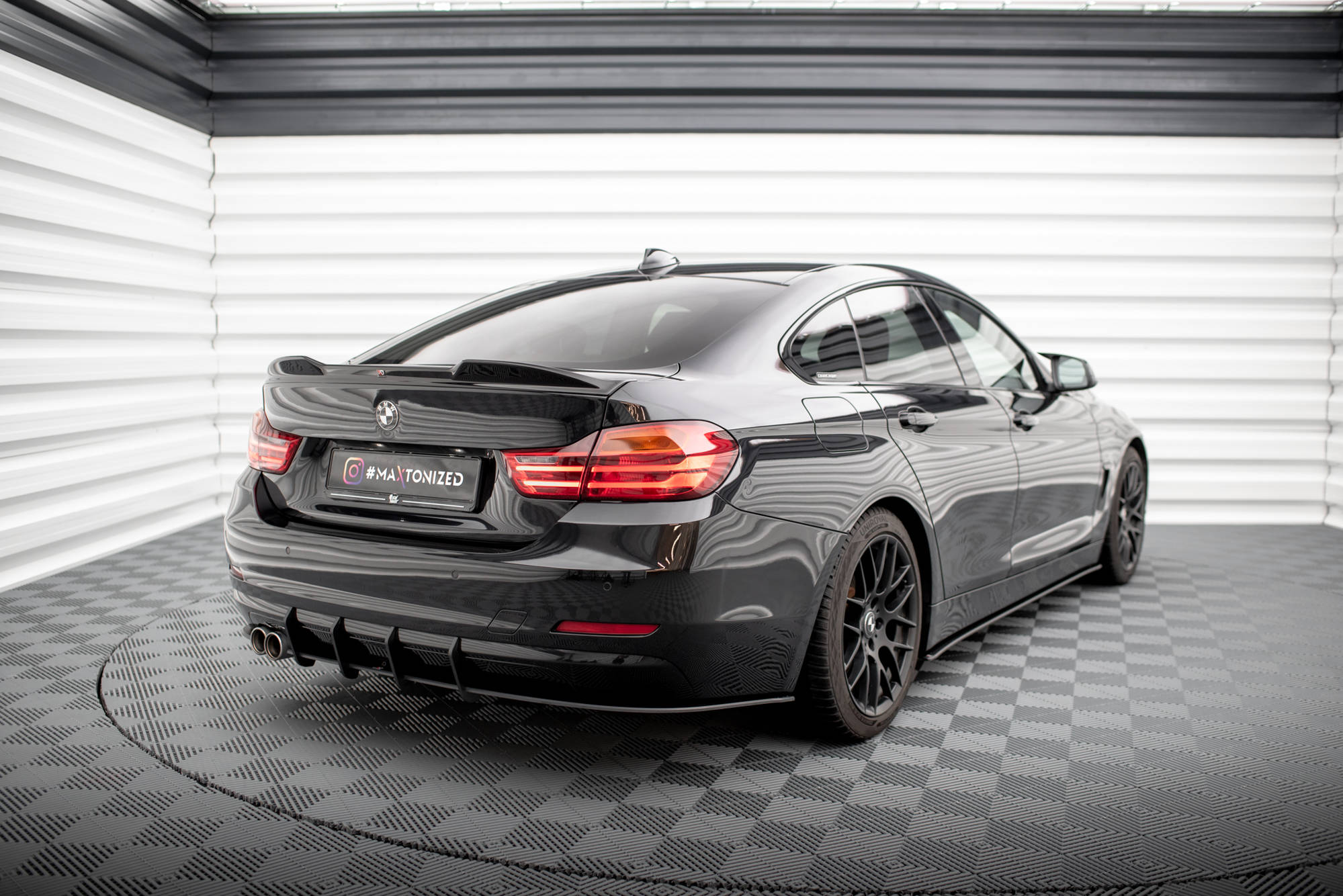 Street Pro Heckschürze Heck Ansatz Diffusor passend für BMW 4er Gran Coupe F36