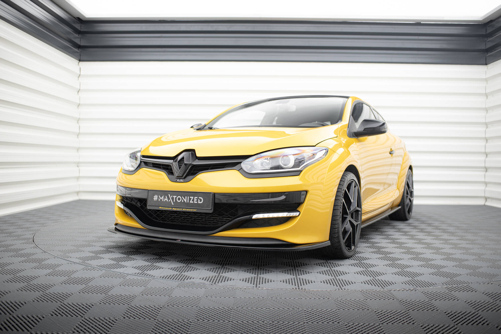 Street+ Spoilerlippe Front Ansatz passend für Renault Megane 3 RS V.2 schwarz Hochglanz