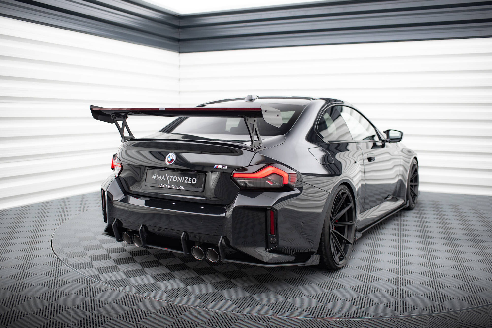 Street Pro Heck Ansatz Flaps V.1 passend für BMW M2 G87 schwarz Hochglanz