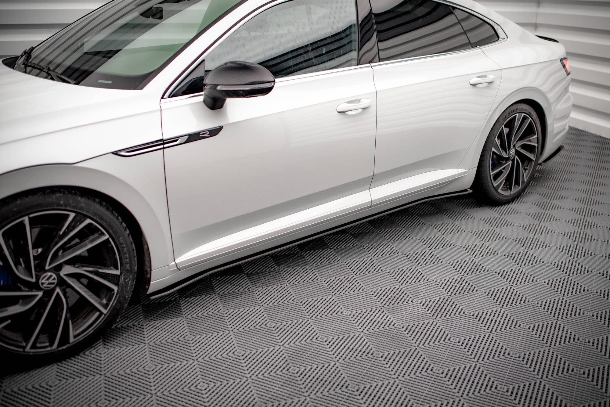 Street Pro Seitenschweller Leisten V.2 passend für VW Arteon R / R-Line FL rot