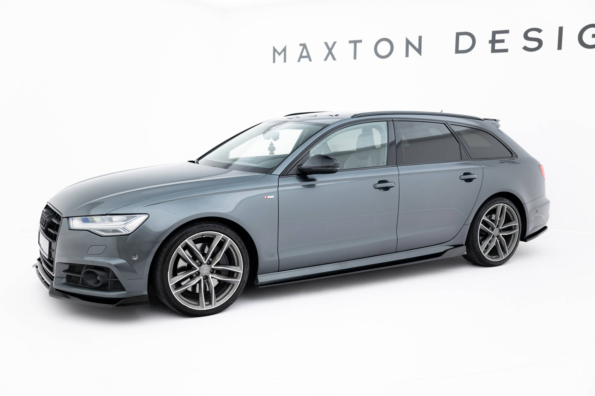 Street+ Seitenschweller Leisten V.2 passend für Audi A6 / A6 C7 S-line/ S6 C7 FL schwarz Hochglanz