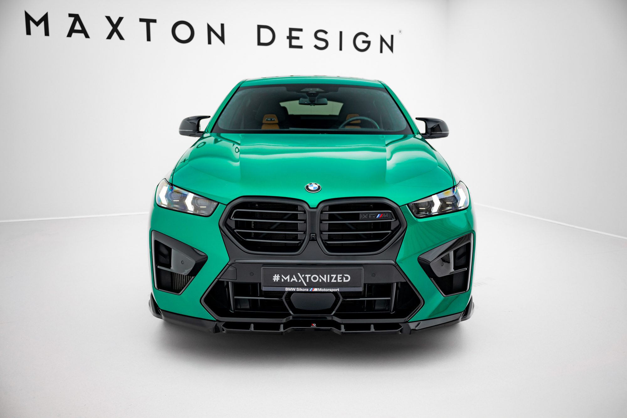 Street+ Spoilerlippe Front Ansatz V.1 passend für BMW X6 M F96 FL schwarz Hochglanz