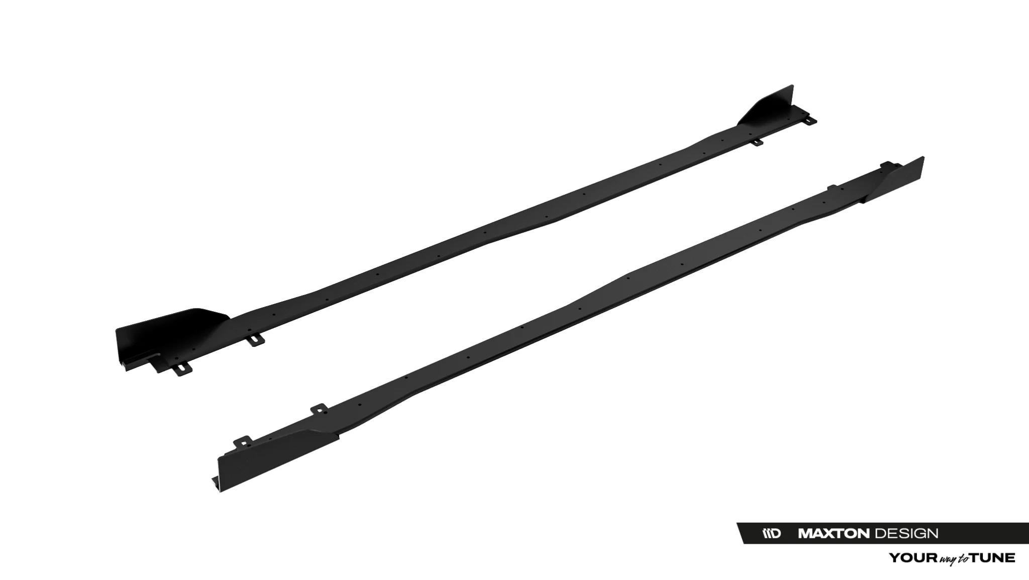 Seitenschweller Ansatz Paar + Flaps passend für Toyota GR Yaris Mk4 Facelift schwarz Hochglanz