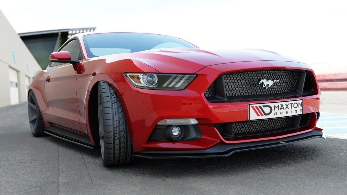 Front Ansatz für Ford Mustang Mk6 schwarz Hochglanz