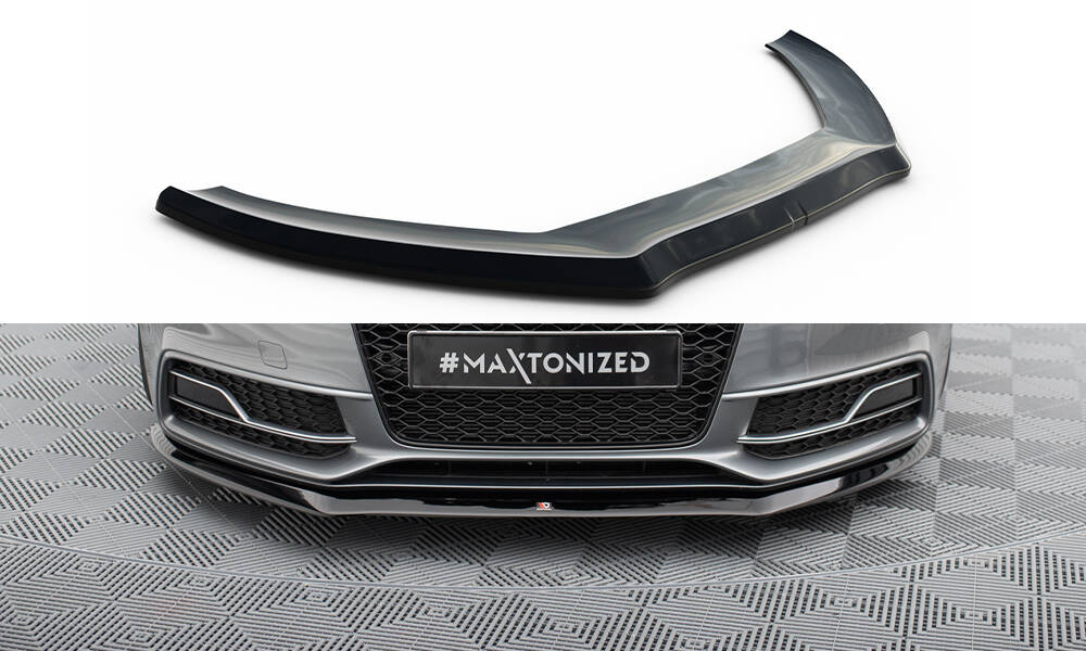 Street+ Spoilerlippe Front Ansatz V.1 passend für Audi S5/A5 S-Line 8T FL schwarz Hochglanz