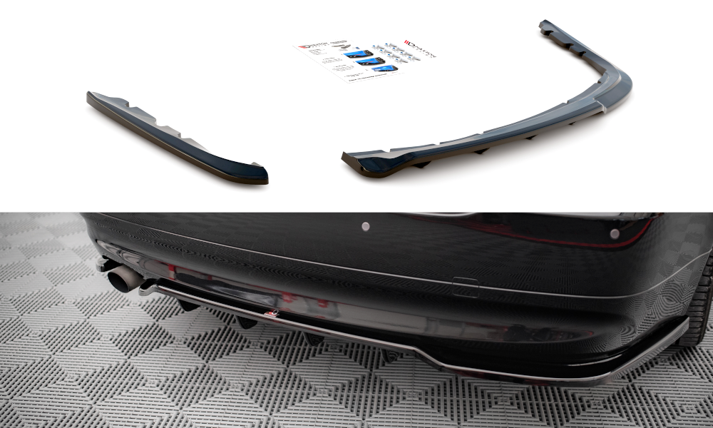 Street+ Mittlerer Diffusor RACE Heck Ansatz passend für BMW 3er Limousine E90 schwarz Hochglanz