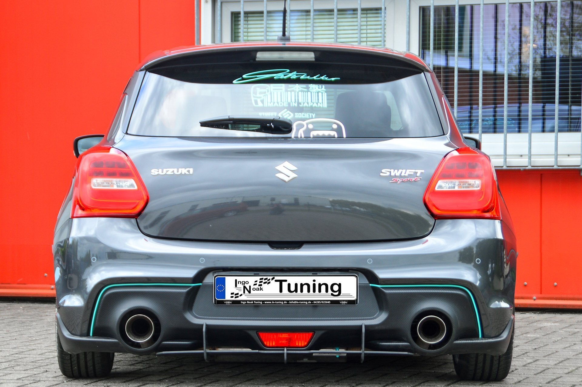 Gefräster Heckansatz mit Finnen für Suzuki Swift Sport RZ/AZ