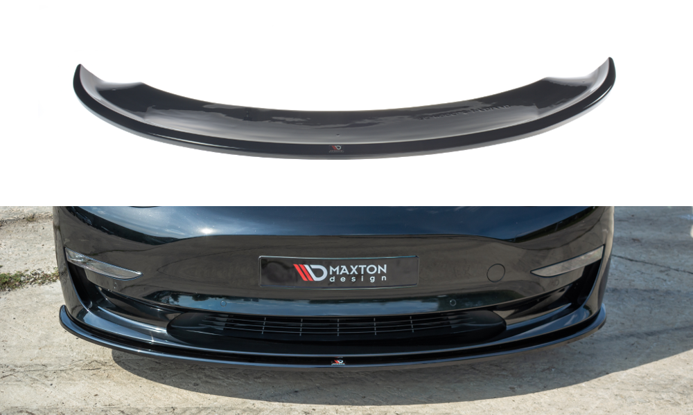 Frontlippe passend für Tesla Model 3 schwarz Hochglanz
