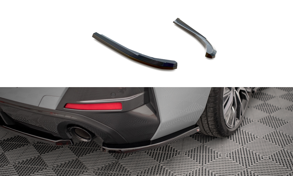 Street+ Heck Ansatz Flaps V.1 passend für BMW 4er Gran Coupe M-Paket G26 schwarz Hochglanz