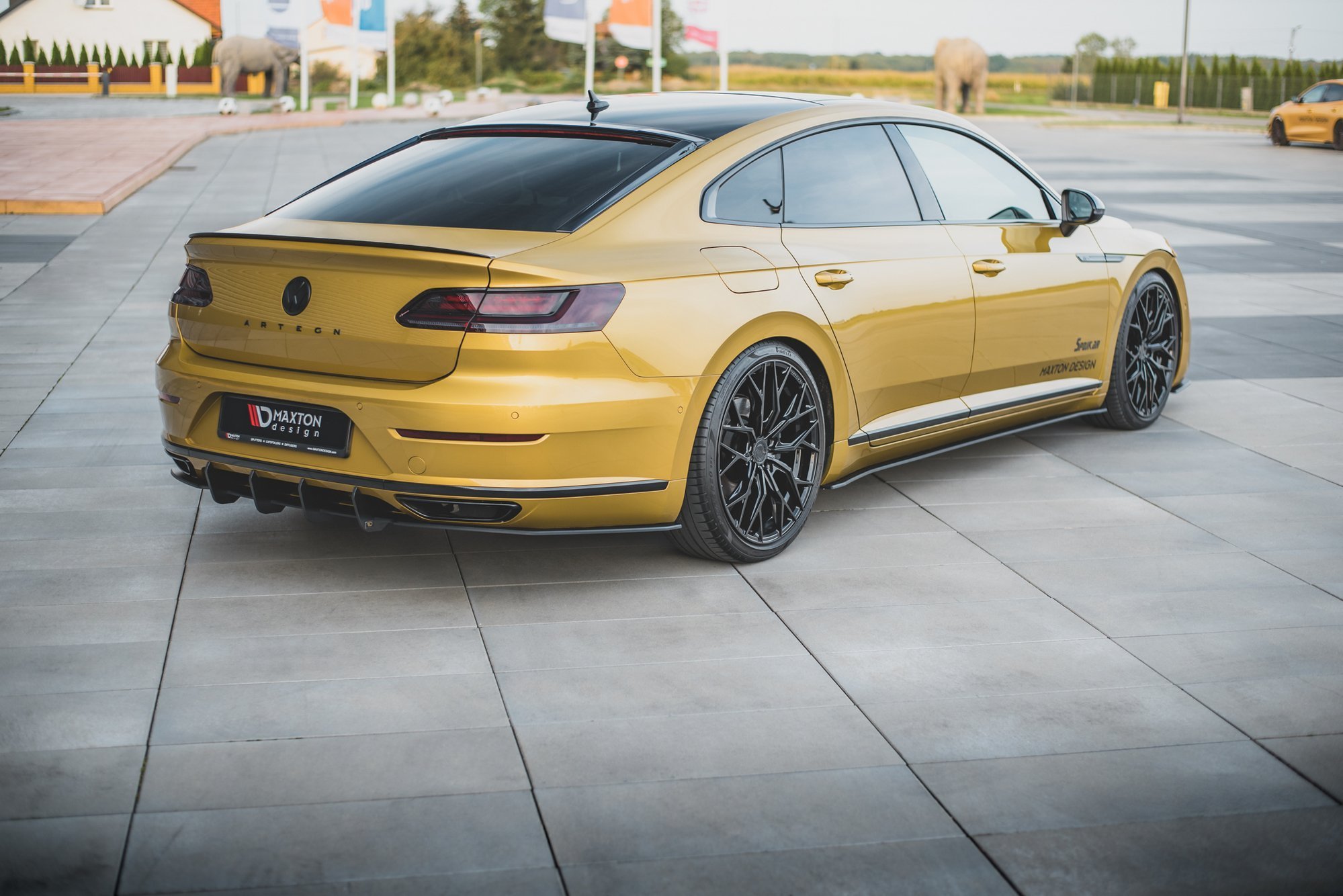 Street Pro Heck Ansatz Diffusor passend für VW Arteon R-Line rot