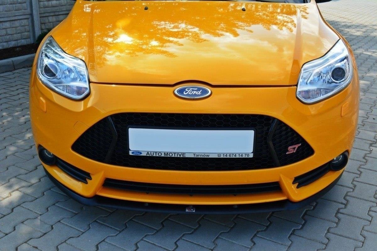 Street+ Spoilerlippe Front Ansatz passend für Ford Focus ST Mk3 CUPRA schwarz Hochglanz