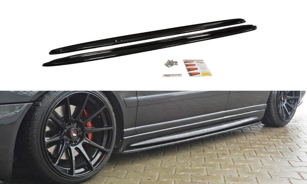 Street+ Seitenschweller Leisten passend für Audi S4 B5 schwarz Hochglanz