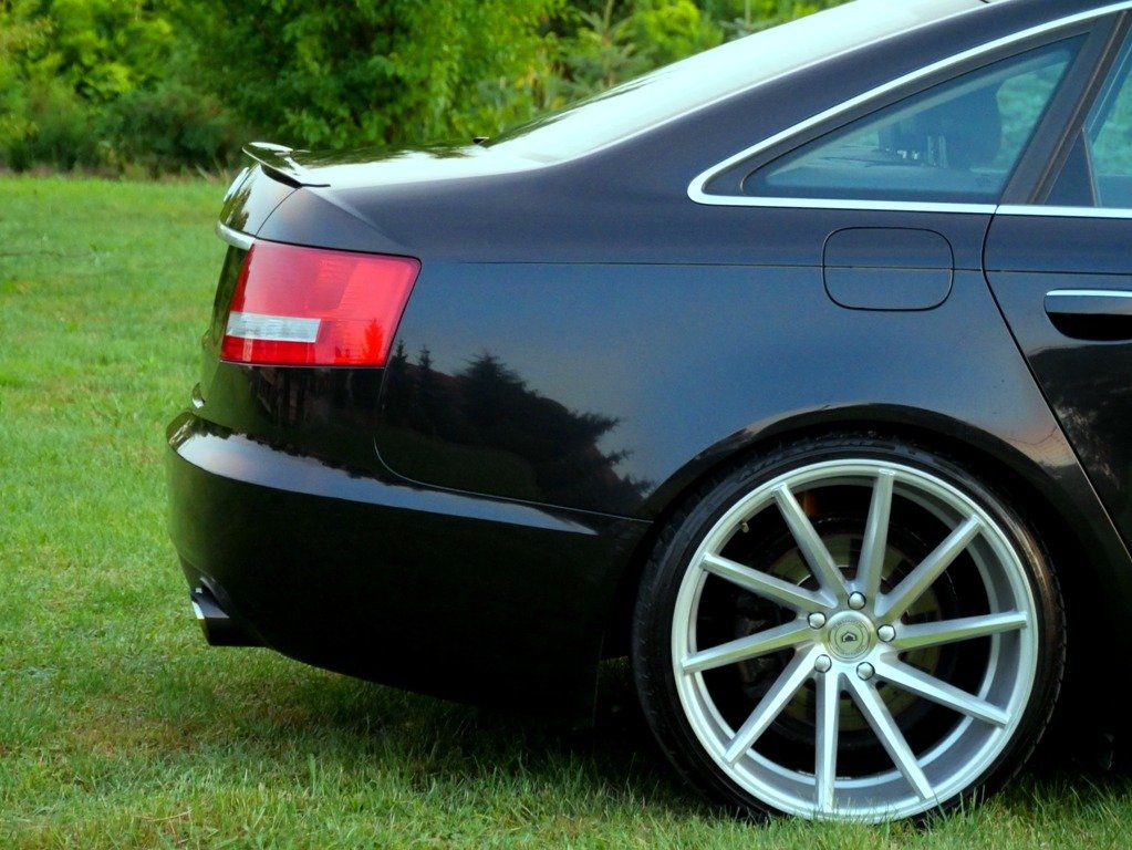 Spoiler CAP für Audi A6 S-line C6 Limousine schwarz Hochglanz