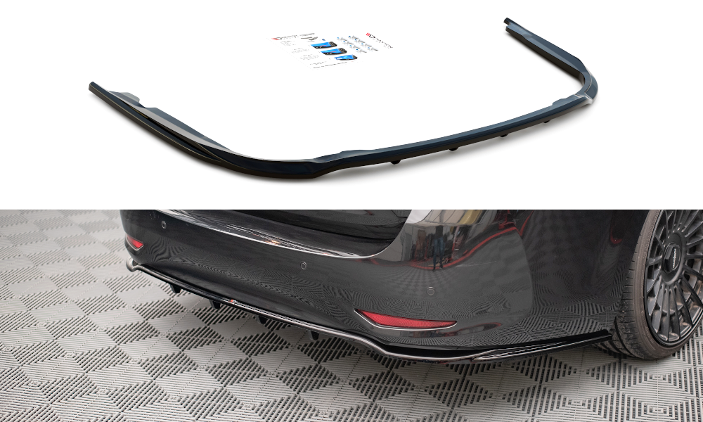 Street+ Mittlerer Diffusor Heck Ansatz RACE passend für Toyota Avensis Mk3 FL schwarz matt